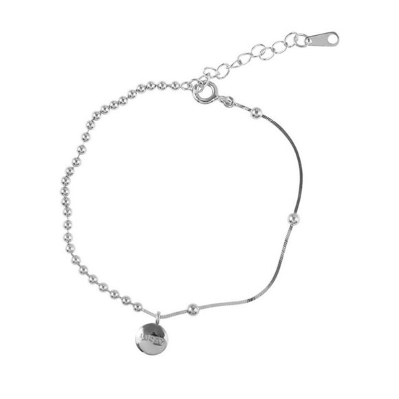 NEW Rose Gold/Sterling Silver Lucky Bead Bracelet - Picture 8 of 8